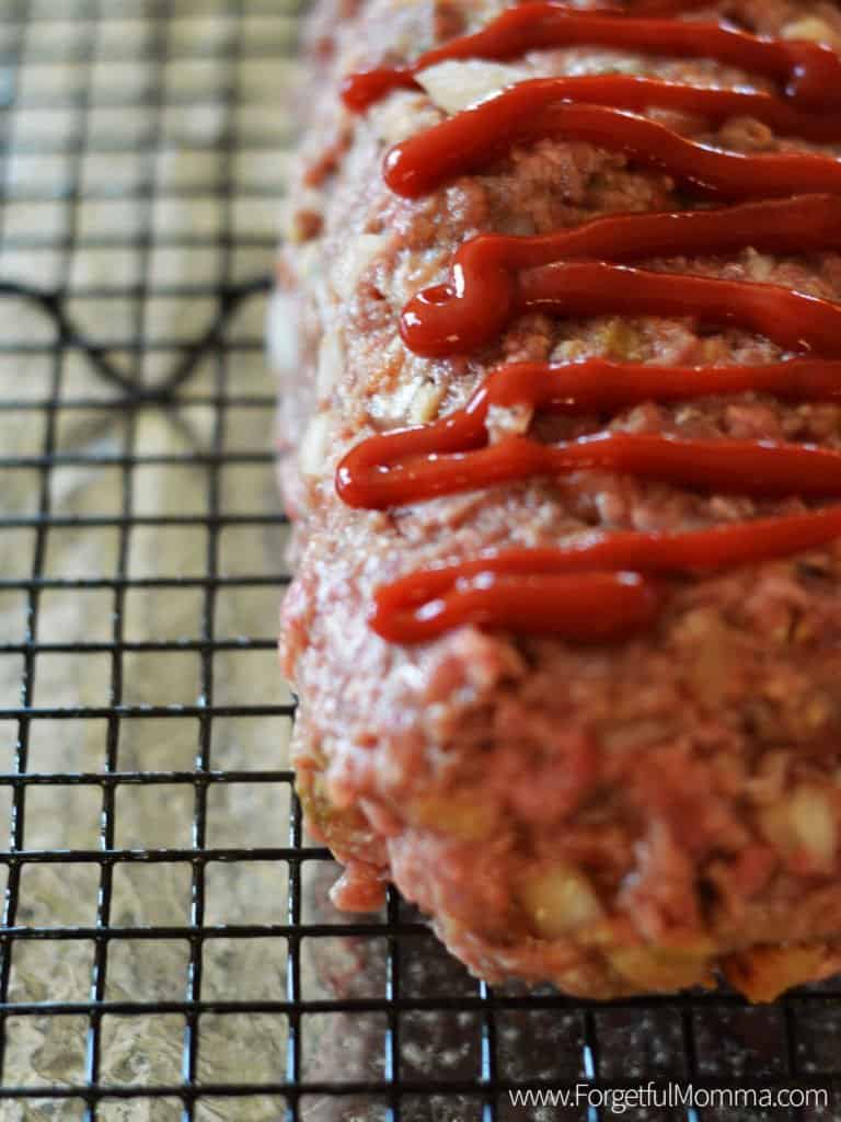 The meatloaf is ready to cook