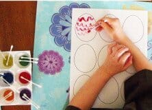 Q- Tip Painting - Easter Eggs