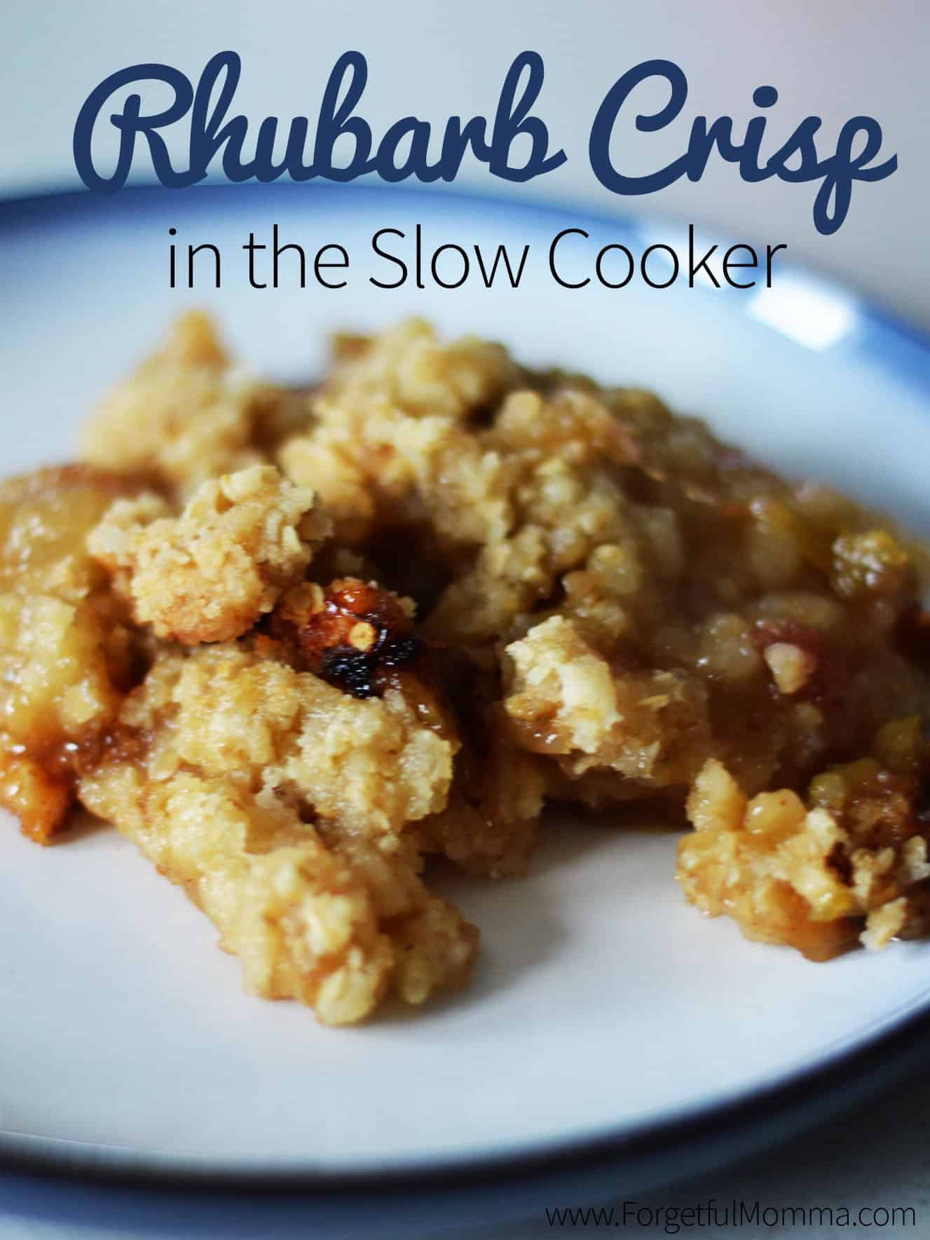 Rhubarb Crisp in the Slow Cooker