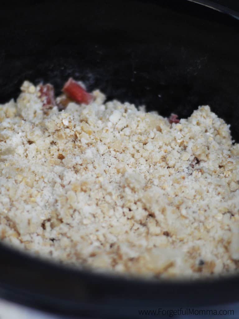 Rhubarb Crisp in the Slow Cooker recipe - slow cooker rhubarb crisp