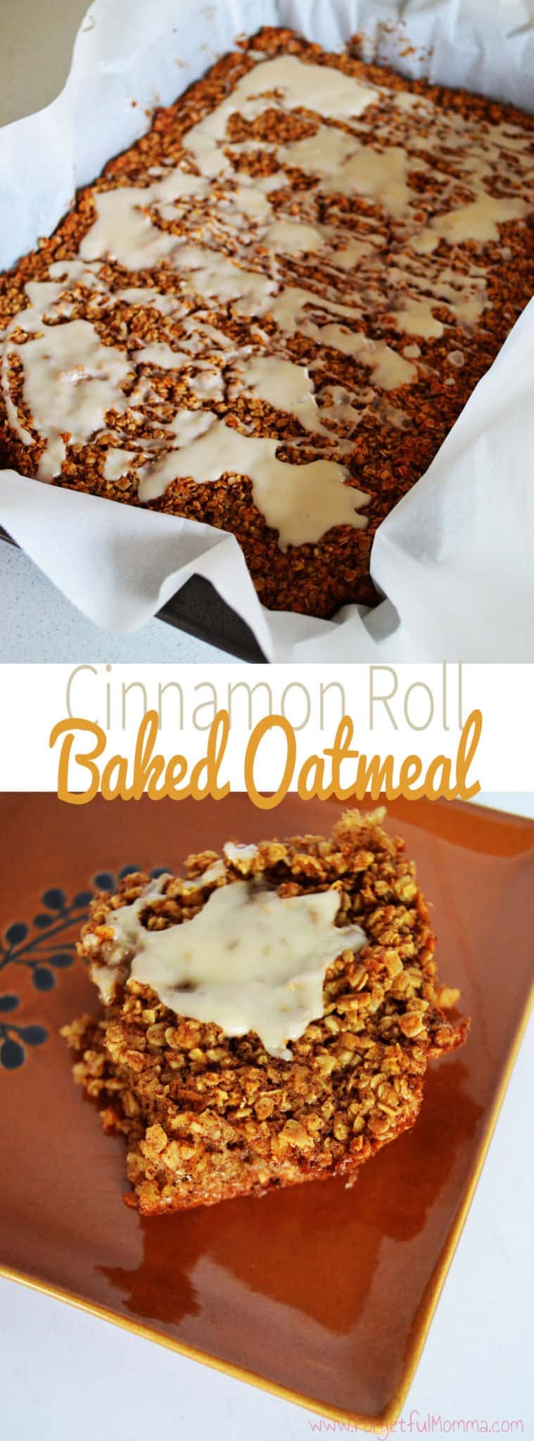 Cinnamon Roll Bake Oatmeal