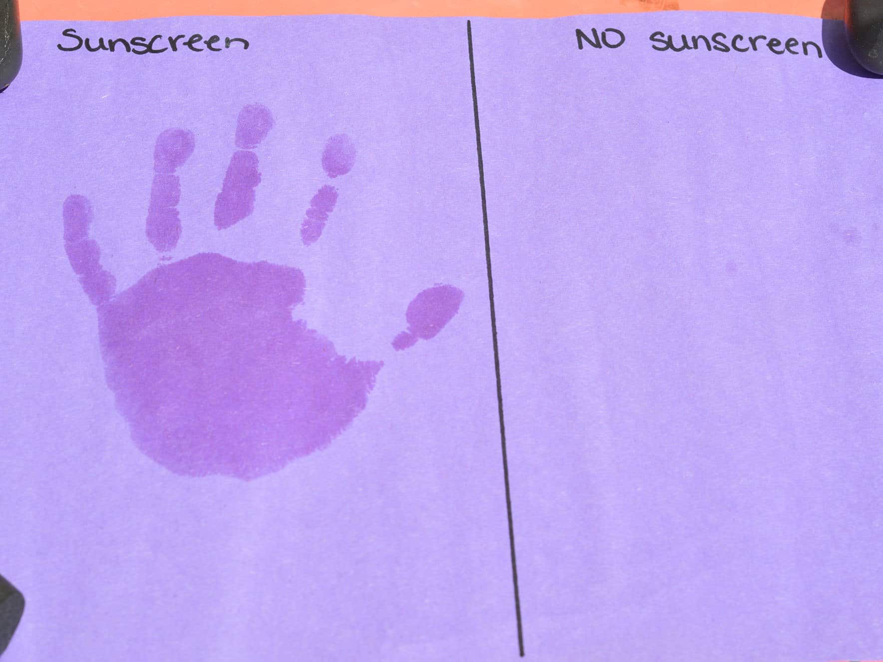 sun protection science activity
