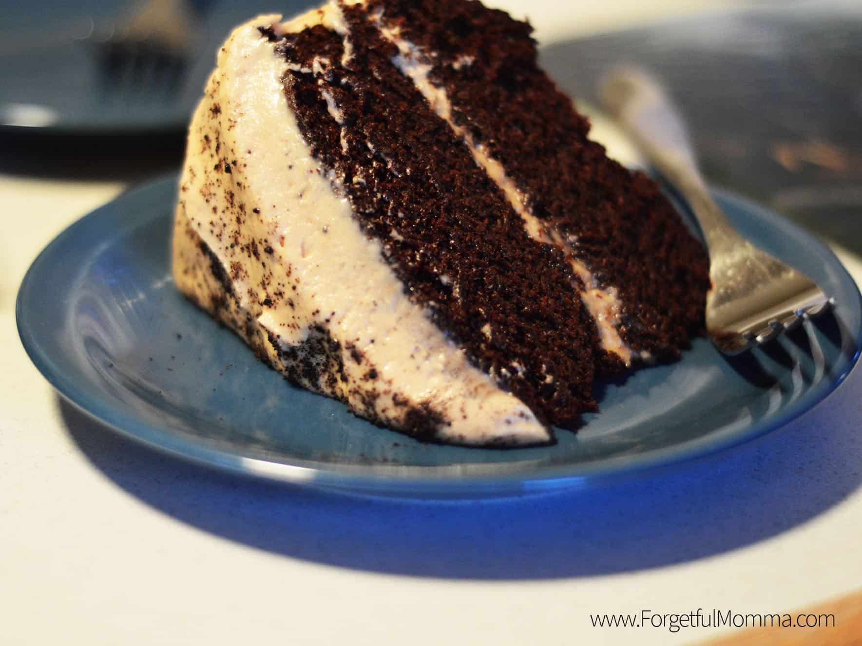 Chocolate Coffee Cake with Peanut Butter Frosting