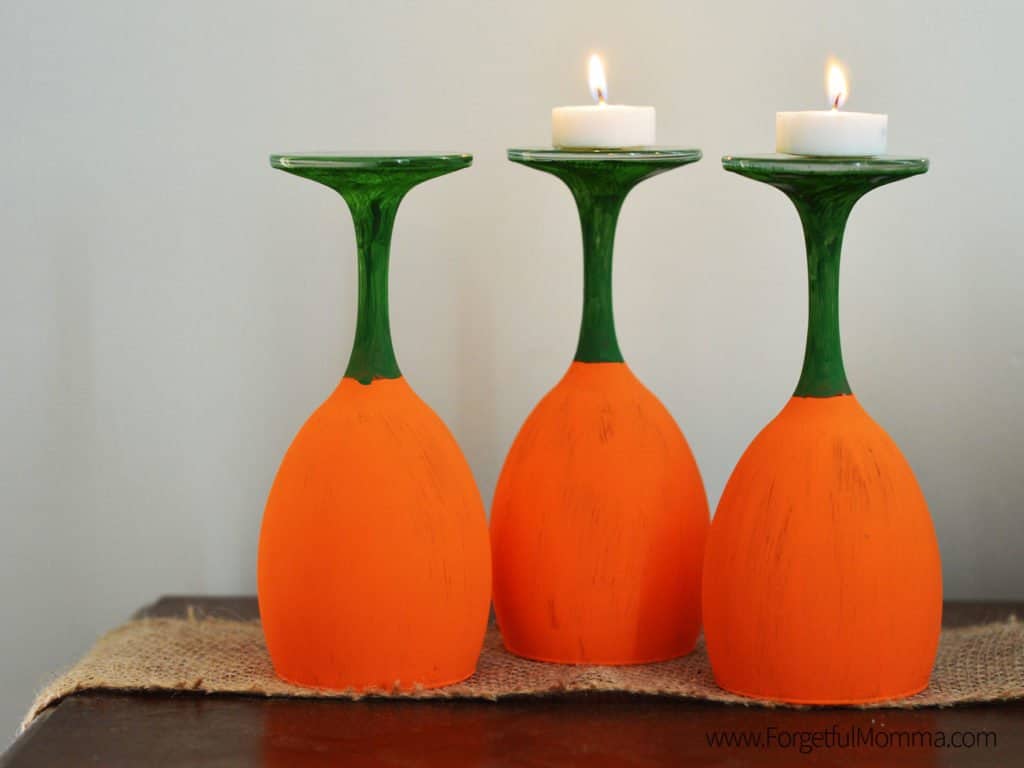 Wine Glass Pumpkins