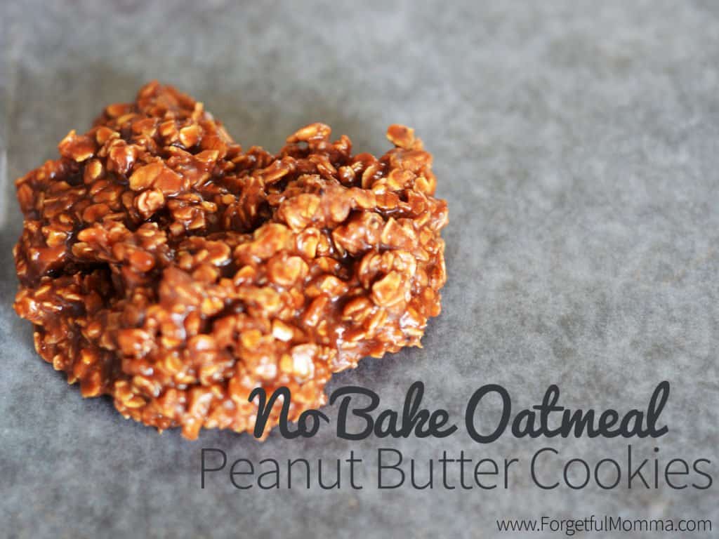 No Bake Oatmeal Peanut Butter Cookies