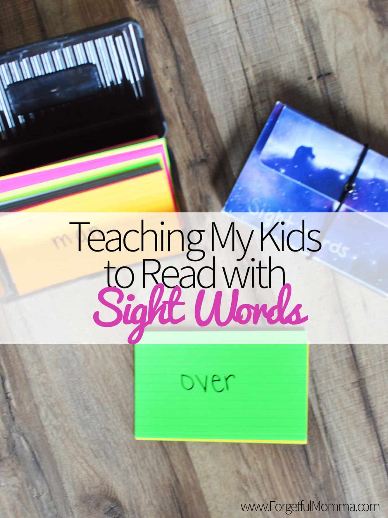 Teaching My Kids to Read with Sight Words