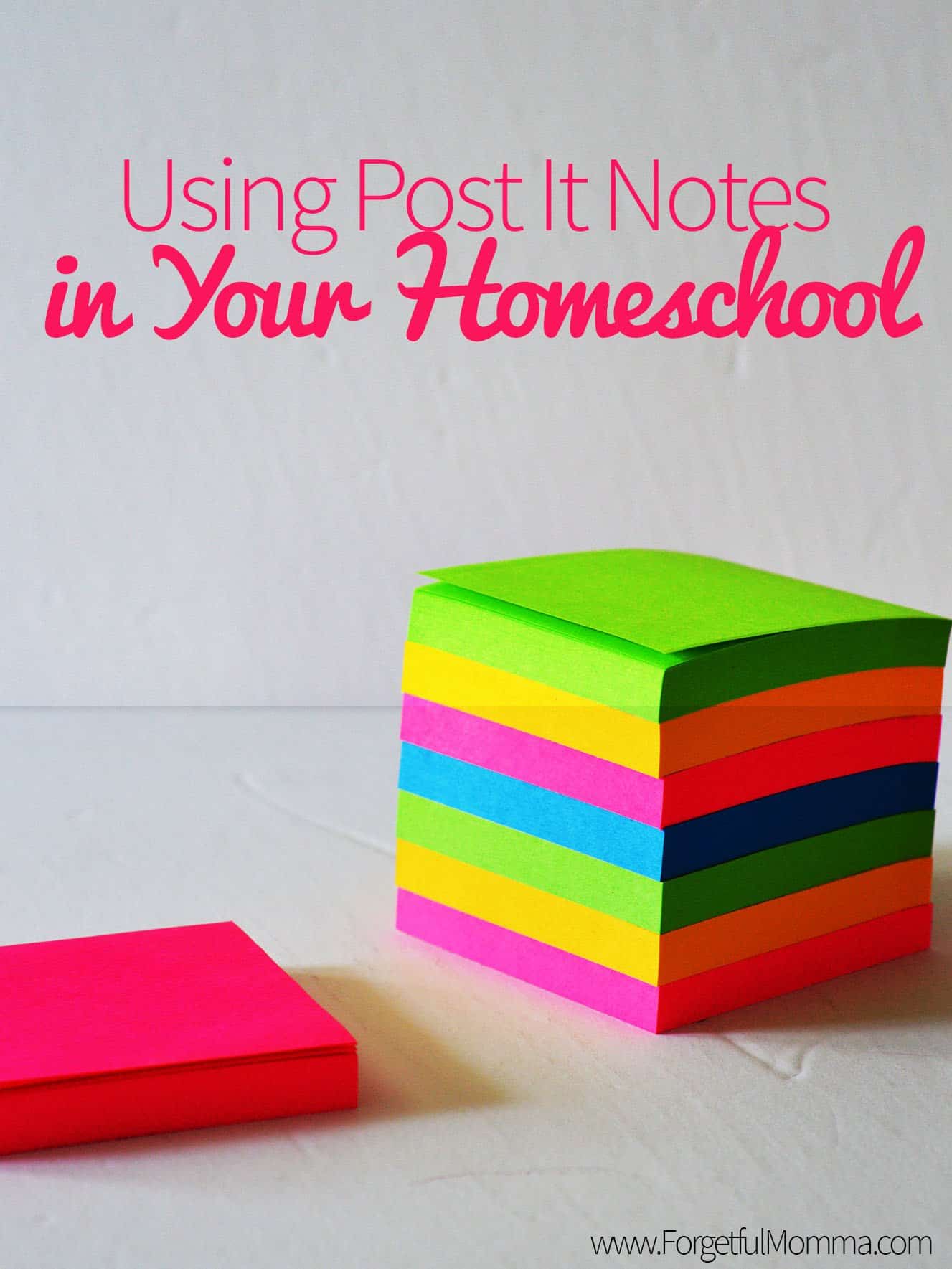 Using Post It Notes in Your Homeschool