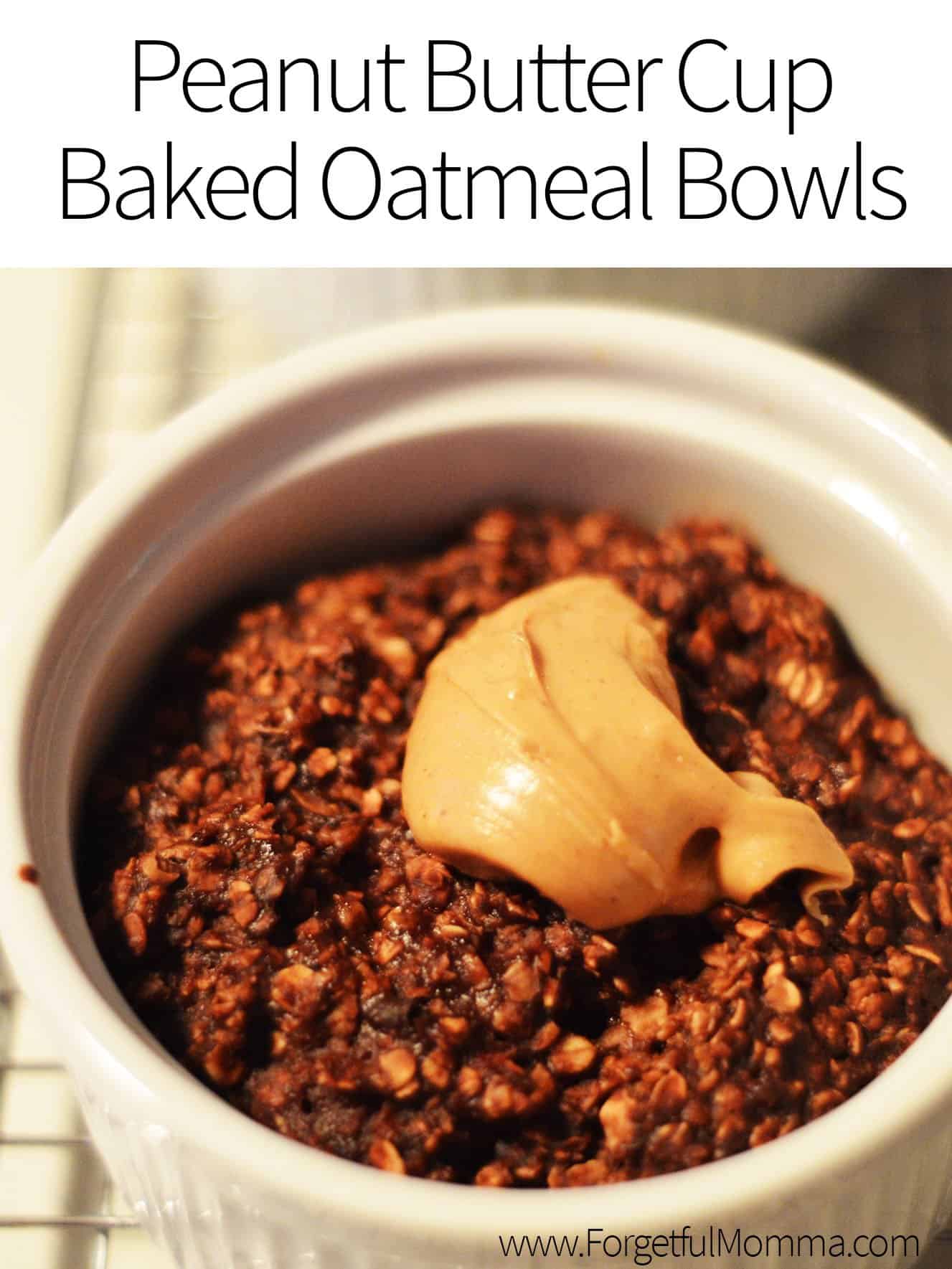 Peanut Butter Cup Baked Oatmeal Bowls