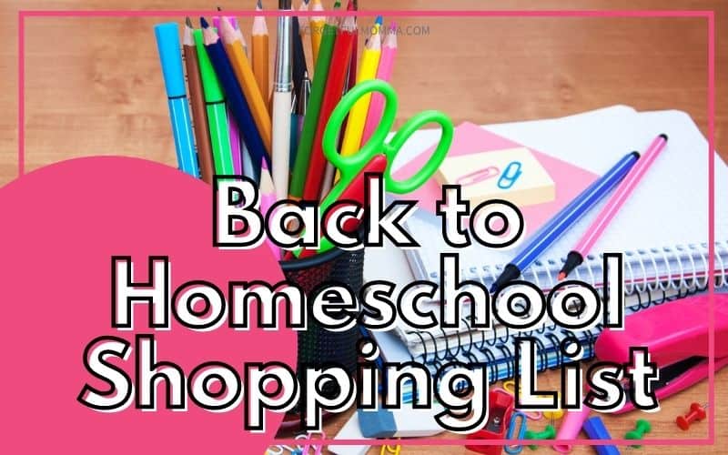 Back to homeschool shopping list