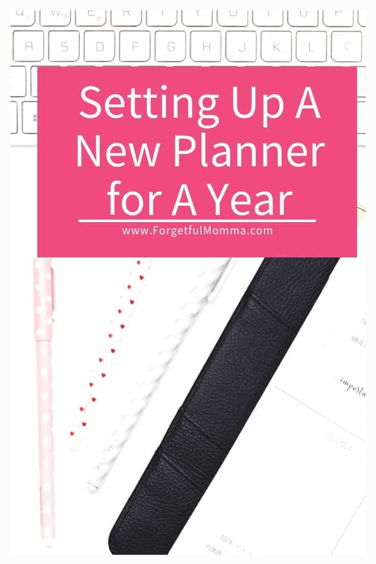 Setting Up A New Planner for A Year