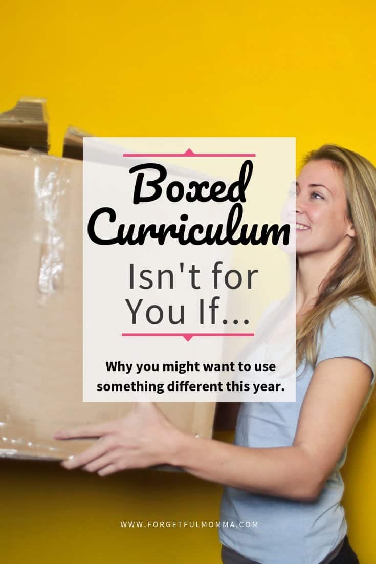 Boxed Curriculum Isn't for You If...