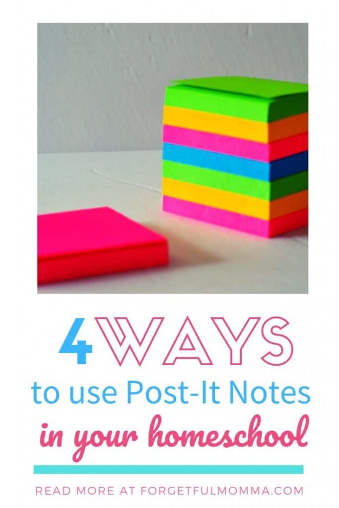 Using Post It Notes in Your Homeschool