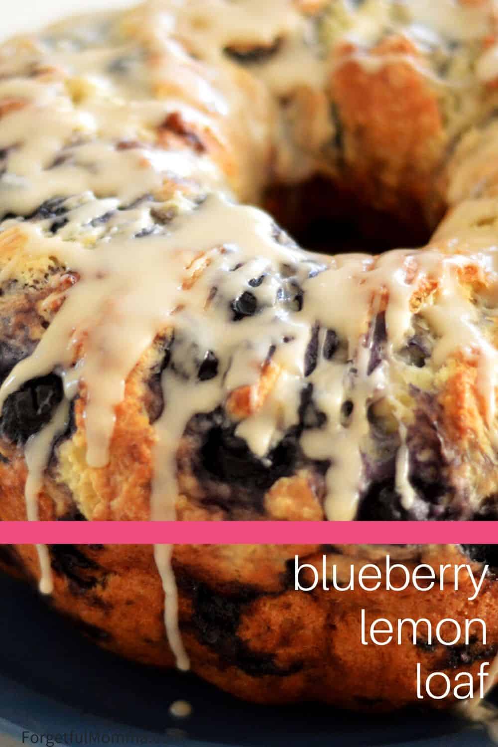 Blueberry Lemon Loaf with Glaze