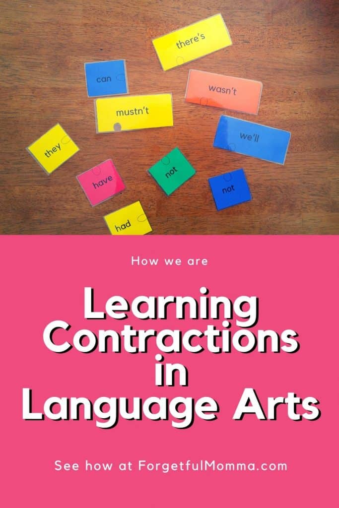 Learning Contractions in Language Arts - contractions language arts