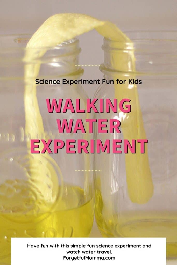 Walking water science experiment