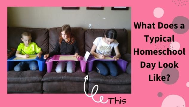 What Does a Typical Homeschool Day Look Like - kids working on the couch