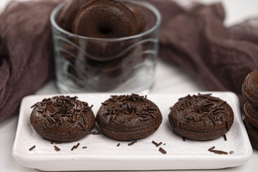 Chocolate Mini Donuts ready to serve