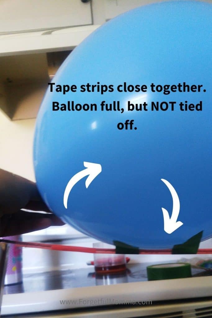 Balloon Rockets - balloon taped to straw on string