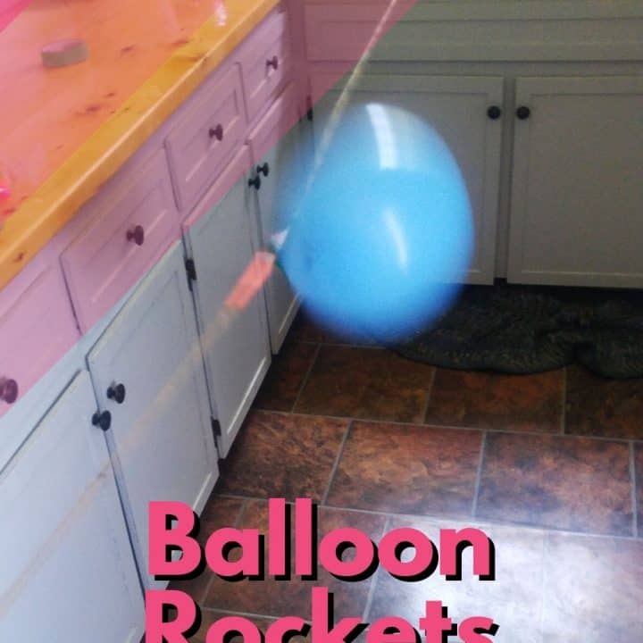 Balloon Rockets - rocketing on the string.