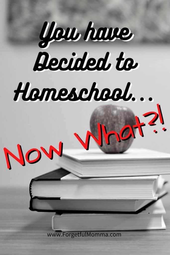 You have Decided to Homeschool.