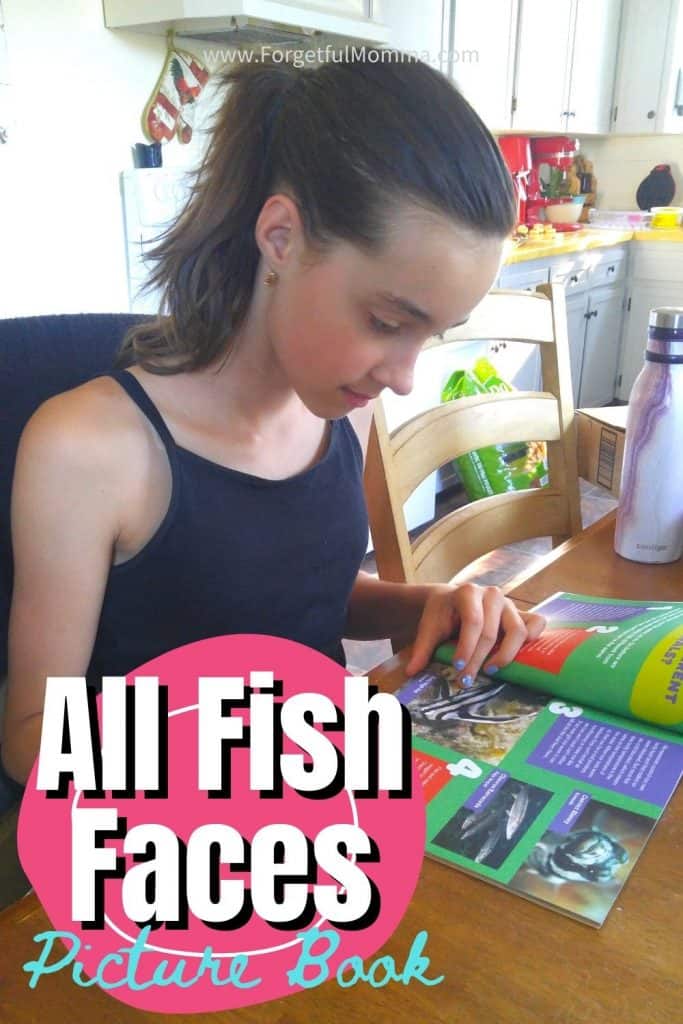 All fish Face Picture Book - girl reading a book