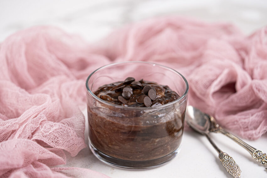 Adding in chocolate chips to your pudding