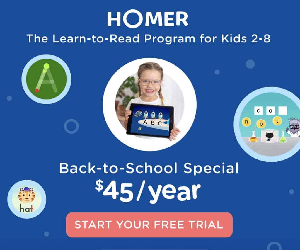 HOMER for Homeschool Early Literacy Skills