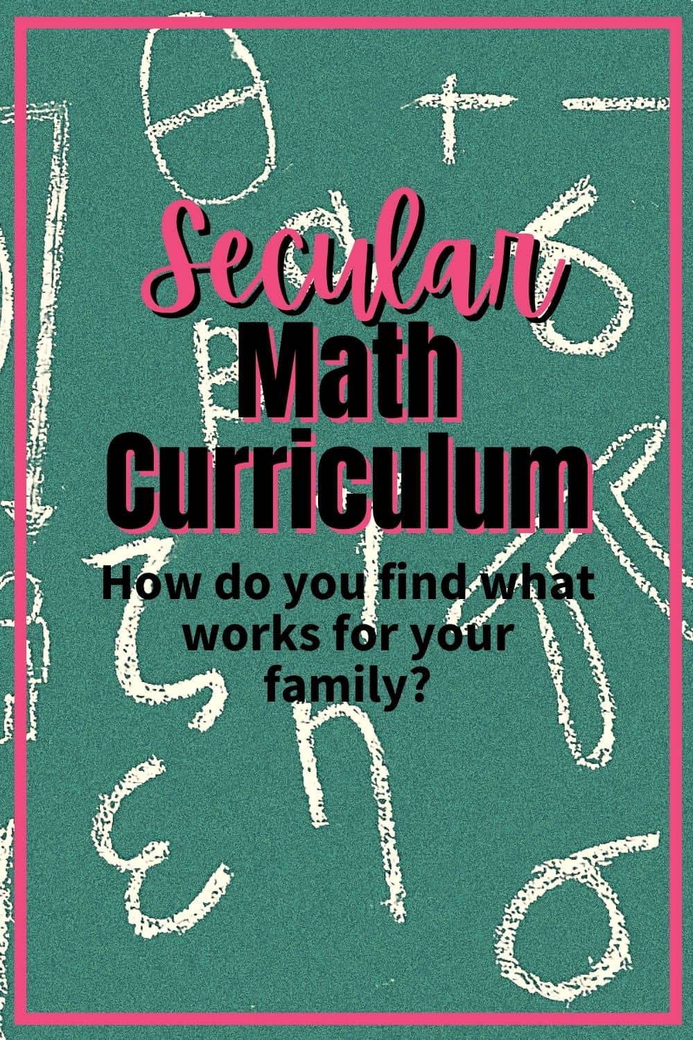 Secular Math Curriculum Homeschool