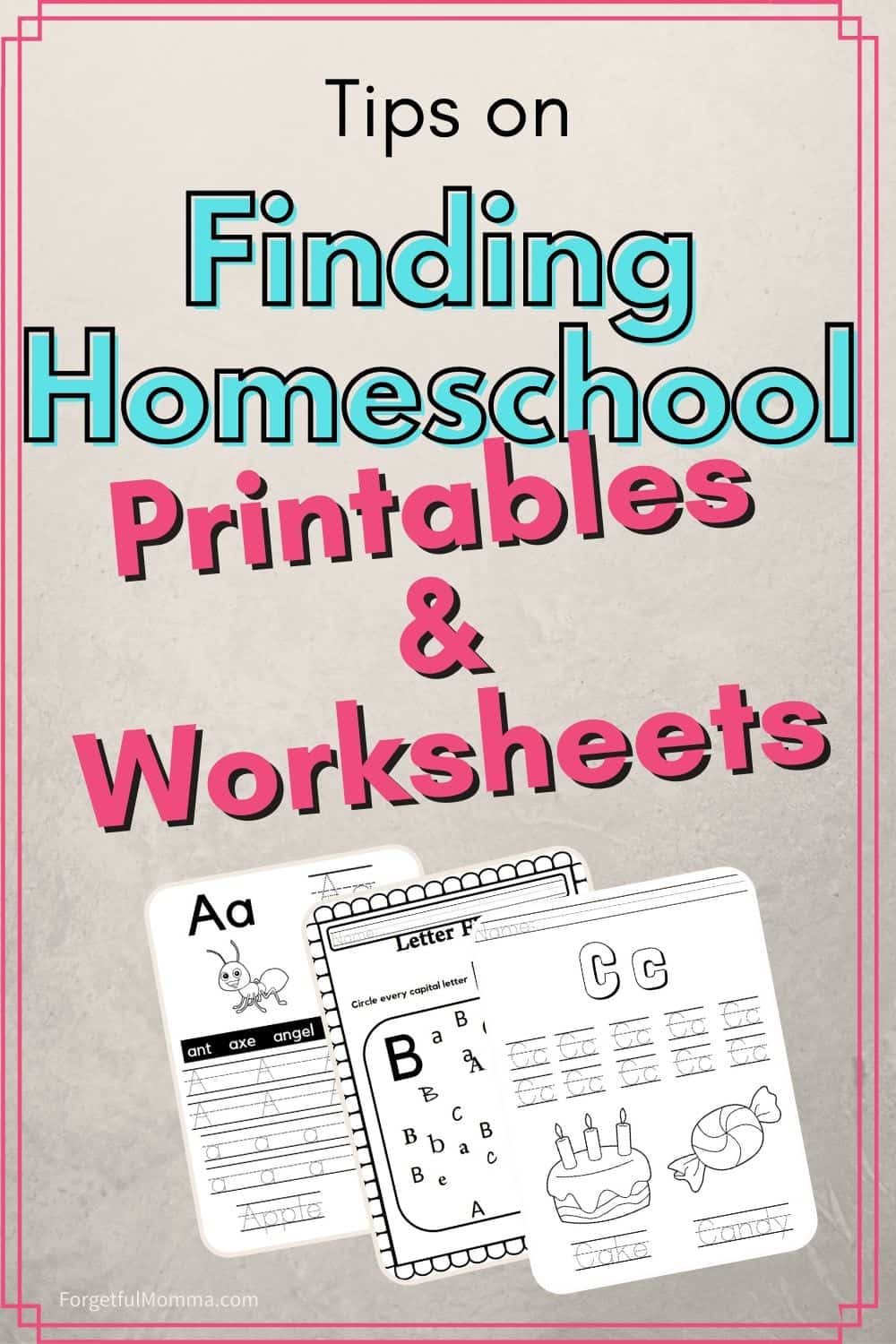 Finding Homeschool Printables & Worksheets