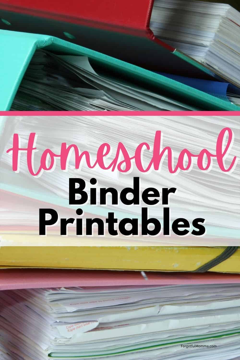 Homeschool Binder Printables