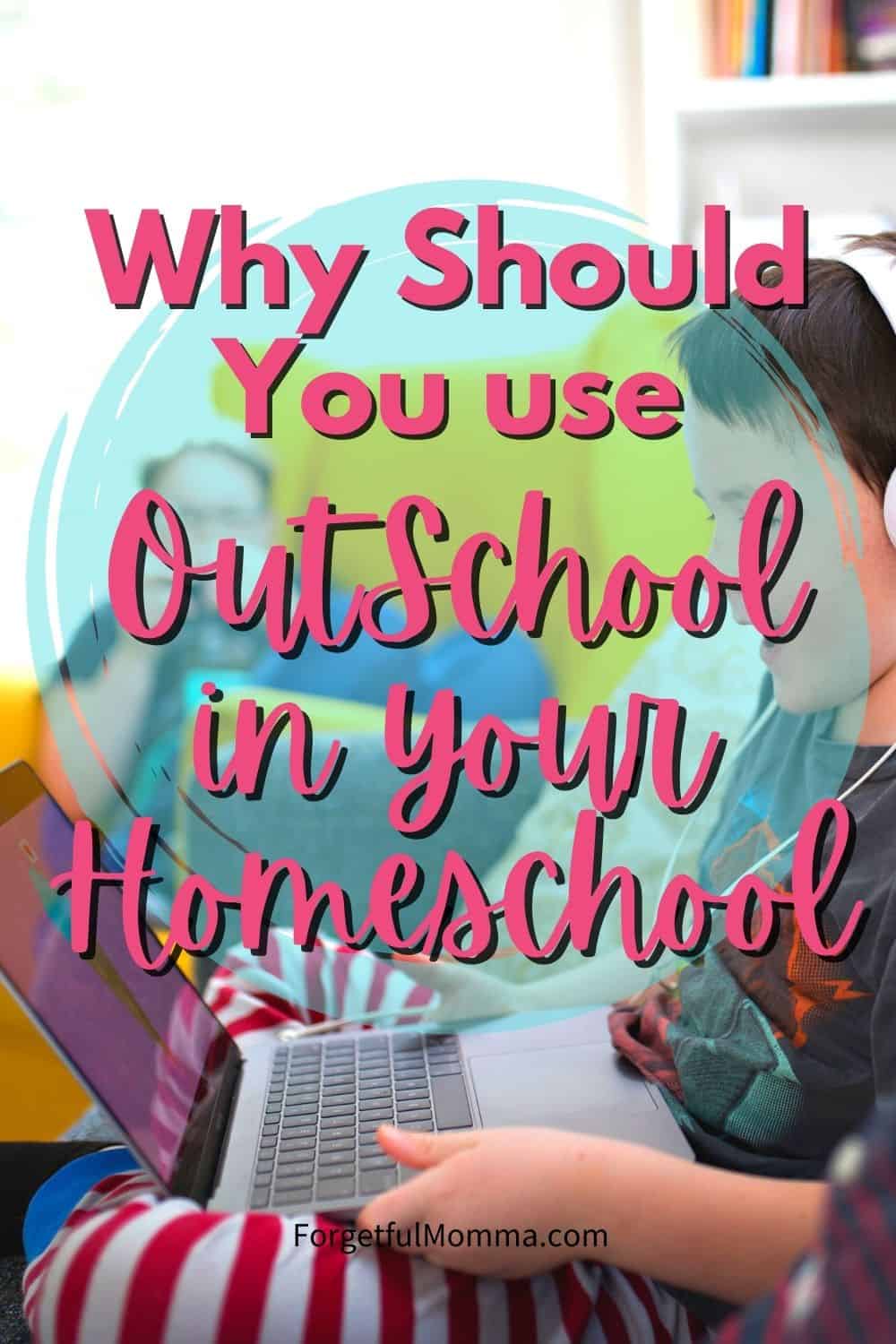 Why Should You use OutSchool in Your Homeschool - child on computer during outschool why mom is sitting back relaxing for one