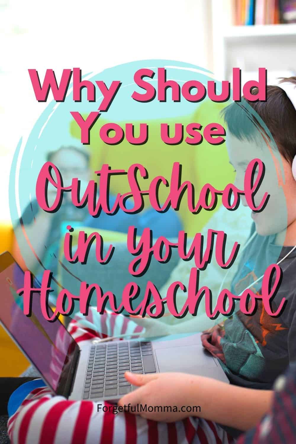 Why Should You use OutSchool in Your Homeschool - child on computer during outschool why mom is sitting back relaxing for one