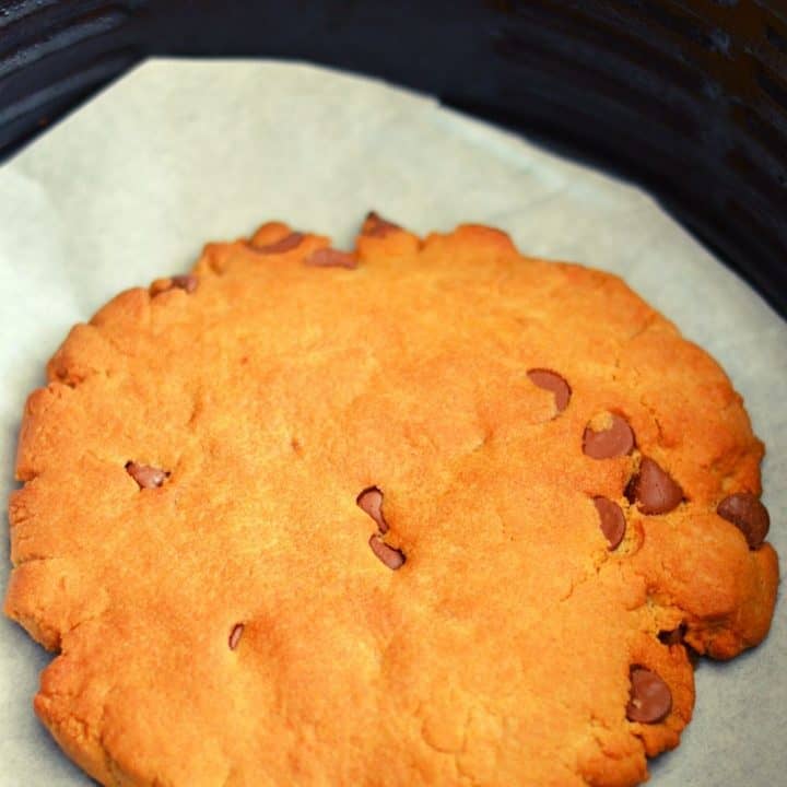 Single Serve Chocolate Chip Cookie - cookie in air fryer