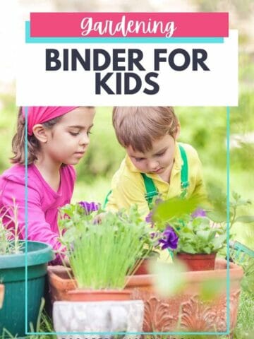 Gardeing binder for kids