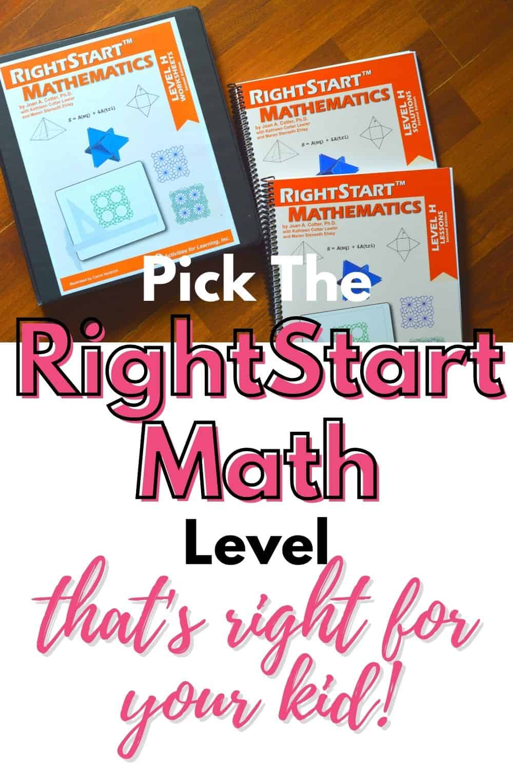 Choosing the Right RightStart Math Level