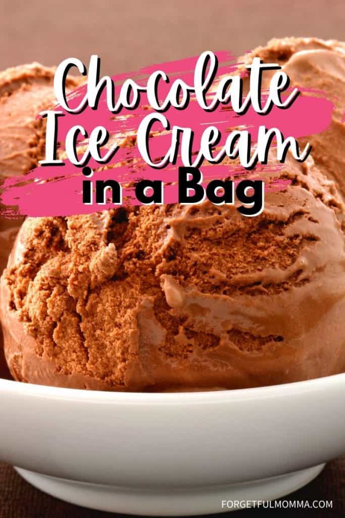 Making Chocolate Ice Cream Recipe in a Bag