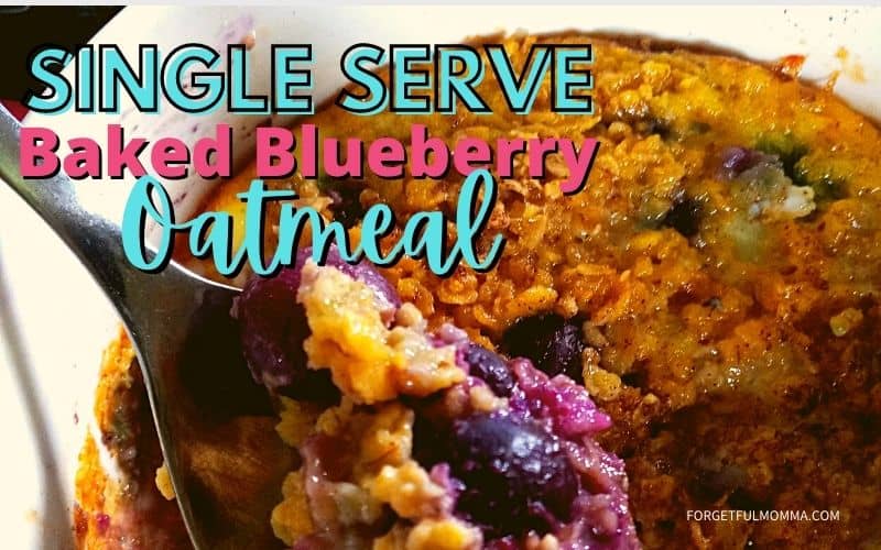 Single Serve Baked Blueberry Oatmeal