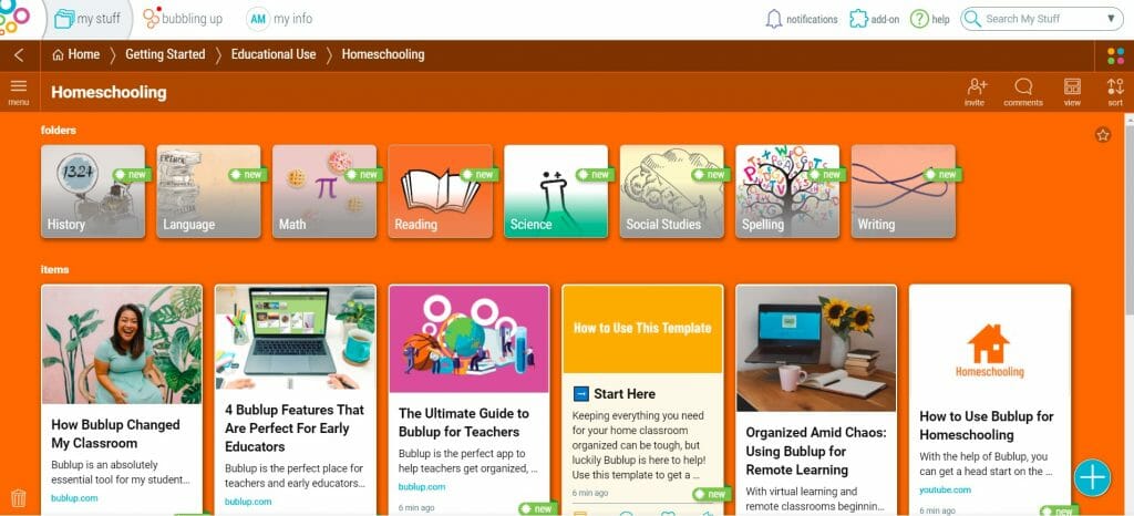 Alternate Sites to Google Classroom for Homeschoolers - bublup screenshot