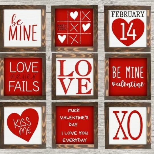 Valentine's Day Homeschool Room Decor - Mini Signs