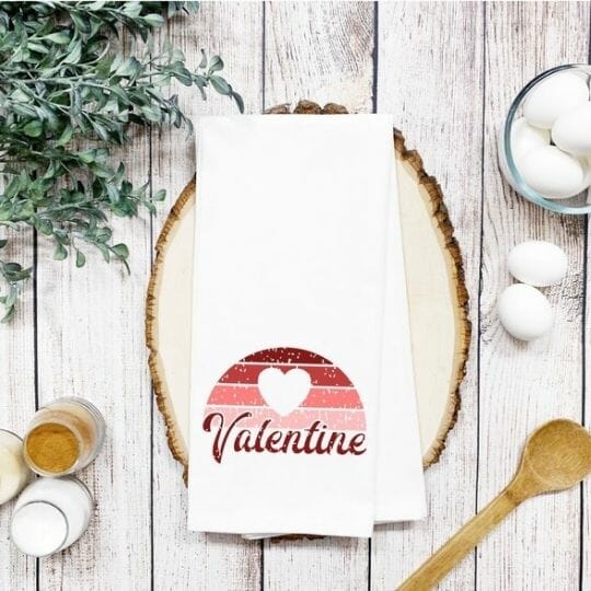 Valentine's Day Decor for Your Homeschool Room - towel
