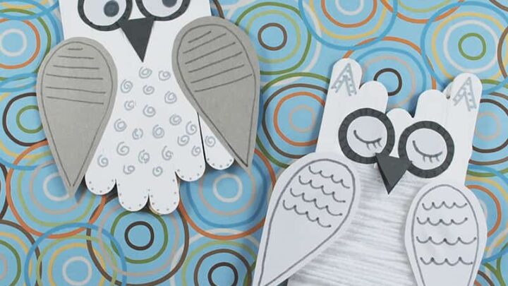 Image for How to Make a Snowy Owl {with FREE Craft Template} • In the Bag Kids' Crafts