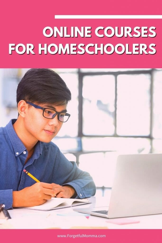 boy doing school work in front of computer - online course