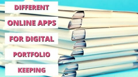 Folder full of paper stacked on top of one another with text overlay