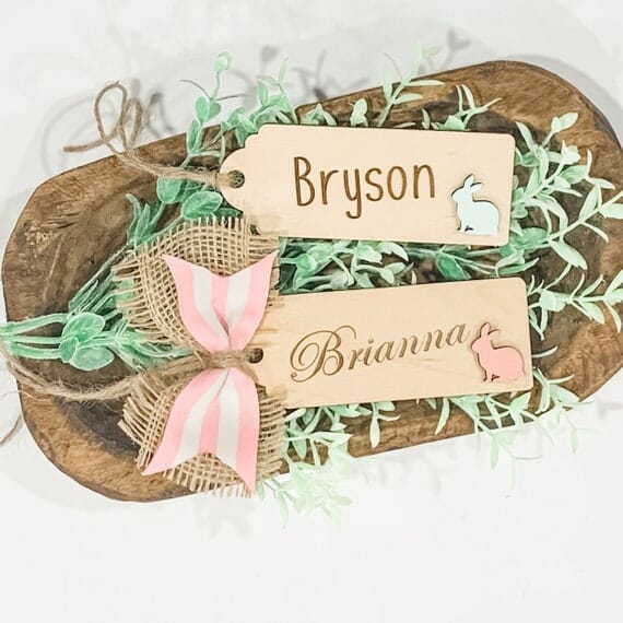 engraved Easter Tags