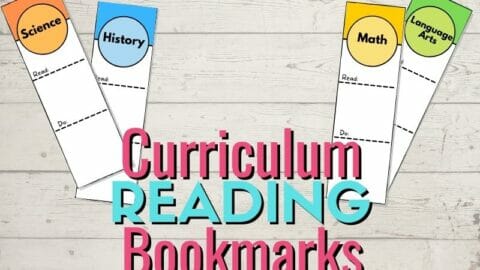 curriculum bookmark samples on white background with text overlay