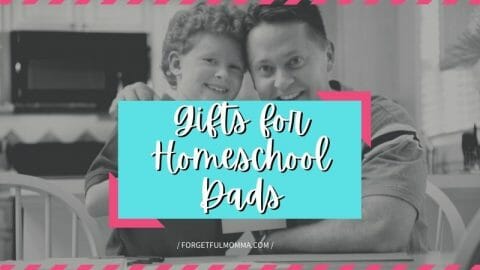 dad and son side hug with text overlay