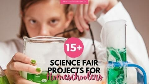 girls doing science experiment with text overlay