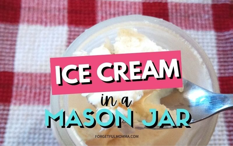 finished ice cream in a jar