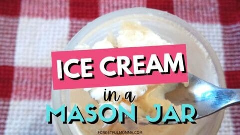 finished ice cream in a jar
