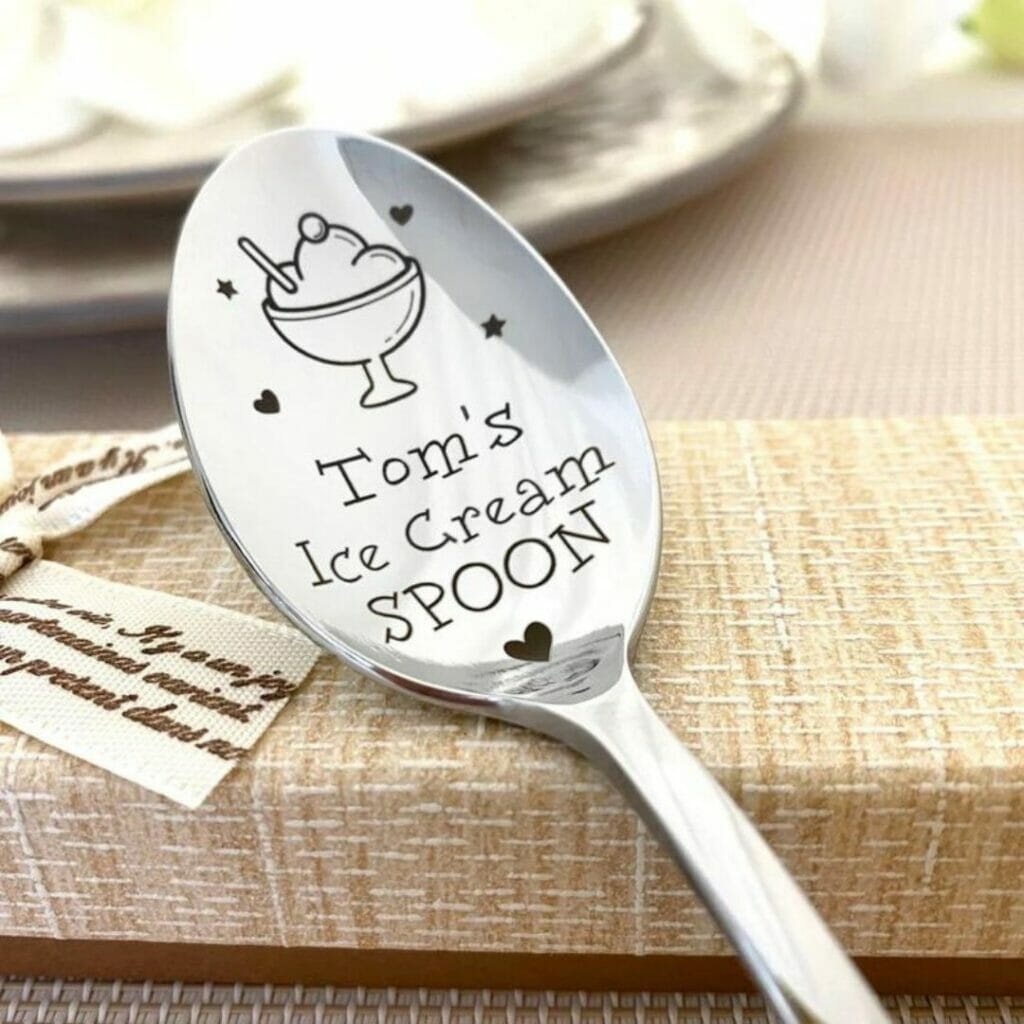 Unique Ice Cream Spoon with Name engraved gift